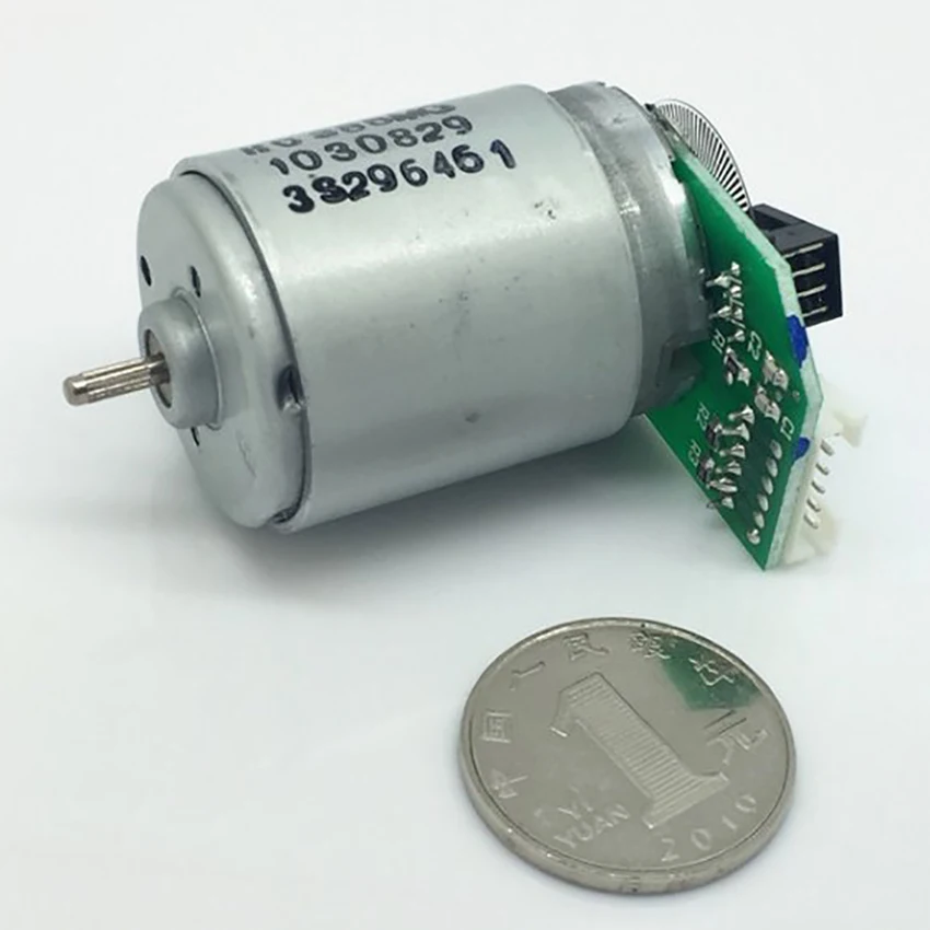 

DC 6-12V Code Wheel Speed Measuring Motor with Photoelectric Encoder 6 Wires AB Phase Code Motor Shaft Dia 2.3mm 3400-6800rpm
