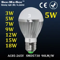 SMQP-3 AC85-265V E27 3 Вт/5 Вт/9 Вт/12 Вт/15 Вт/18 Вт светодио дный прожектор лампочки
