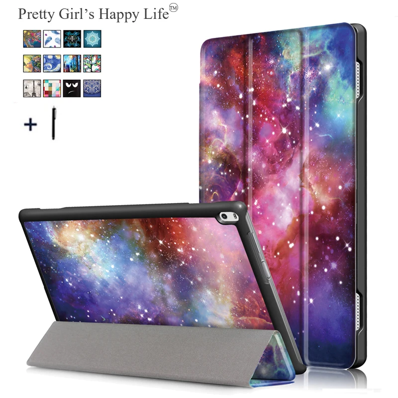 Кожаный чехол книжка с подставкой и стилусом для Lenovo Tab 4 10 Plus|tablet case cover|tablet casecover for