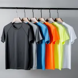 2019 Новый стиль Модные Мужские дышащие тонкие футболки с коротким рукавом для отдыха/мужские футболки с круглым воротником плюс размер S-5XL