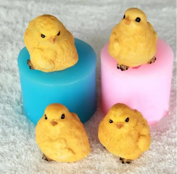 Шоколадная форма для цыплят 3D силиконовая мусса искусственная курица выпечки