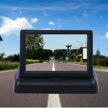 BYNCG 4,3 дюйма TFT ЖК-дисплей монитора автомобиля Складная монитор Дисплей Обратный парковочная камера для автомобиля Мониторы Заднего вида NTSC PAL