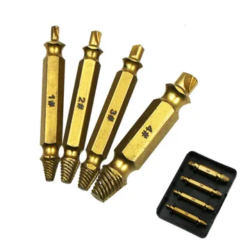

Dropshipping Double Side Damaged Screw Extractor Drill Bits, 4pcs Out Bolt Stud Car Tool Damage Screw Bolt Remover