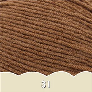 1 шар х 50 г DK Детская шерстяная пряжа 4ply чёсаный молочный хлопок ручная вязка крючком Новая пряжа - Цвет: 31