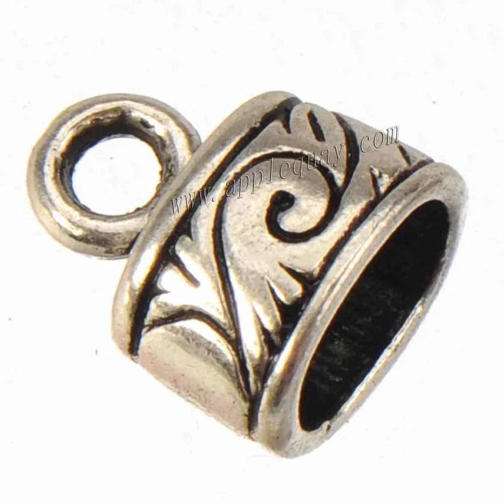

bangles leather cords end caps diy bead caps pendants charms oval large hole wave design metal jewelry findings 11*9*7mm 50pcs
