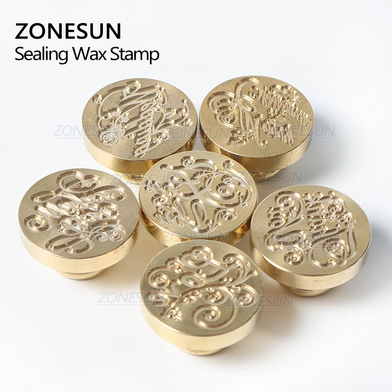  ZONESUN Blessing Phrase Seal Stamp with Wood Handle for Gift Packing Letter Envelopes Parcels Weddi - 33051303806