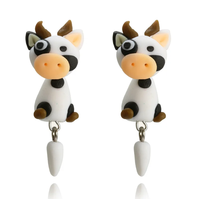 

CXW Fashion animal earrings for women classic fashion baby cow animal accessories cute animal ear studs K03