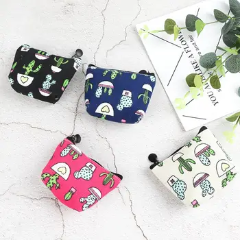 

Cartoon Cute Women Coin Purse Money Pouch Cactus Pattern Pouch Key Holder Bag Fashion