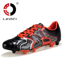 LEOCI New 2016 FG Football Boots Men Kids Soccer Shoes Cleats Outdoor Lawn Chuteira Futebol Zapatillas Deportivas Size 33-45