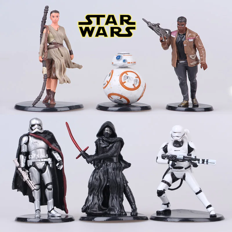 

6pcs/lot Star Wars Figure Toys Kylo Ren Ben Solo Stormtrooper Cool Model 6-11cm Doll for Kids