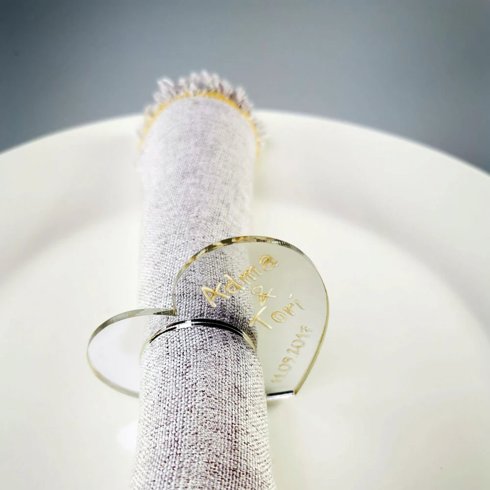 Personalized Laser Cut Name Logo for Boutique Gift Baby favorite, Custom Made Heart Gold Acrylic Mirror Name Tags for Baby Name (5)