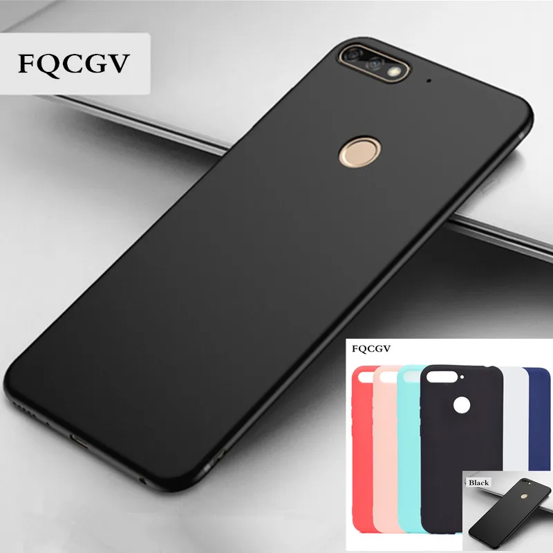 Fqcgv для huawei Y6 Prime 2018 чехол Y9 Y7 Мягкие TPU силиконовая матовая крышка Honor 7A 7C Pro телефон