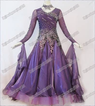 Modern Waltz Tango Ballroom Dance Dress, Smooth Ballroom Dress,Standard Ballroom Dress Girls B-0002