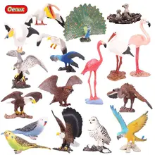 Arara Pássaro Paraíso Flamingos Oenux Original Gaivota Pelicano Snowy Owl Animais Figuras PVC de Alta Qualidade Figura de Ação Brinquedo do Miúdo