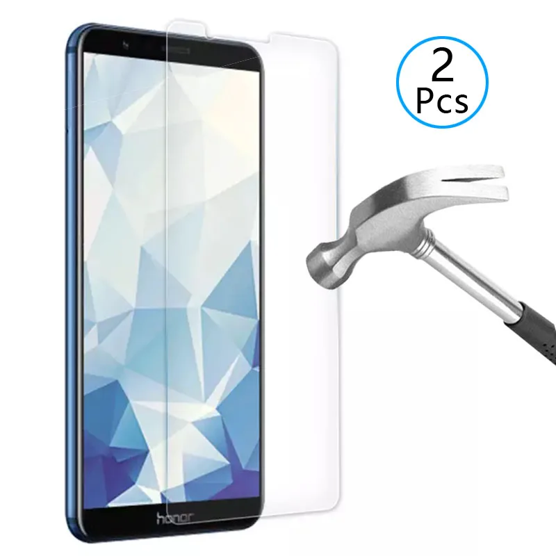

2pcs Tempered Glass On Honor 7x 7 lite 5c x x7 light c5 Protective Glas Screen Protector Phone Safety Tremp For Huawei g630 gt3