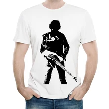 Брюс Спрингстин футболка белый цвет Мужская мода короткий рукав Брюс футболка Спрингстина майки футболки Повседневная футболка