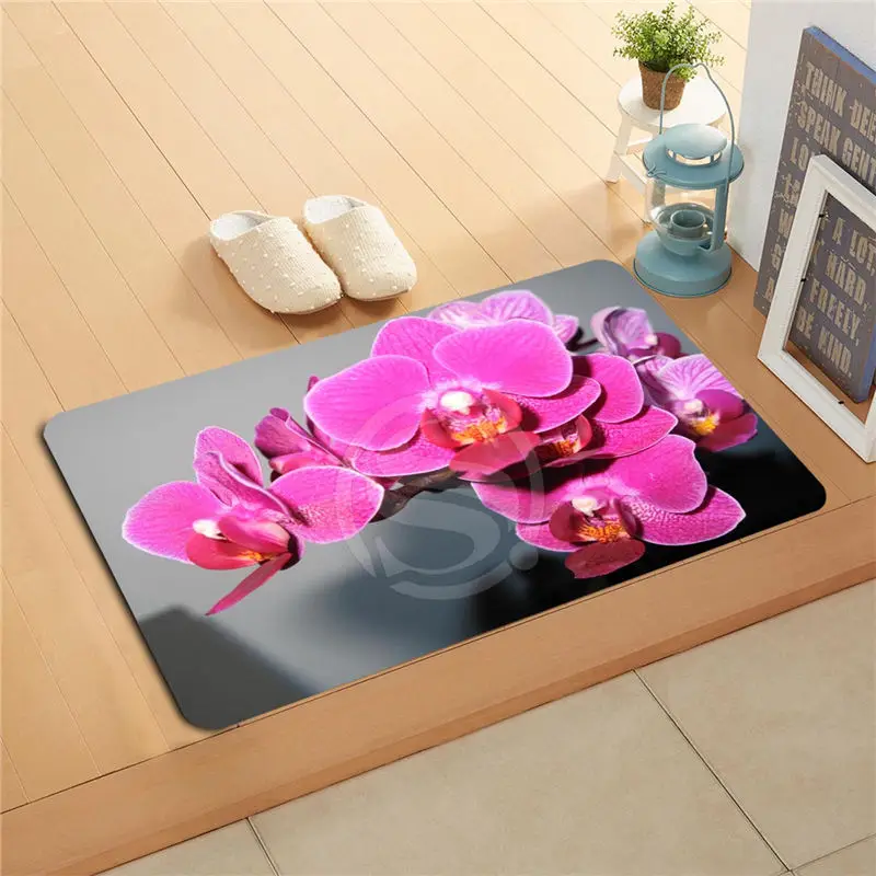 

KU-49rt Custom flowers orchid flowers Doormat Home Decor Door mat Floor Mat Bath Mats foot pad U-F718!!Px-49Aty