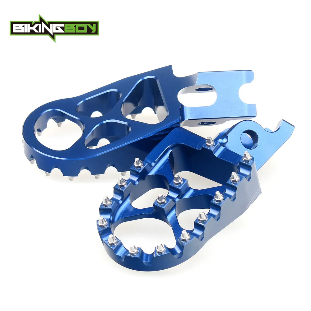 BIKINGBOY MX подножки педали для Kawasaki KX250F 06-18 KX450F 2007- KXF 250 KX-F 450 17 16 15 14 13 12 11 10 - Цвет: Blue