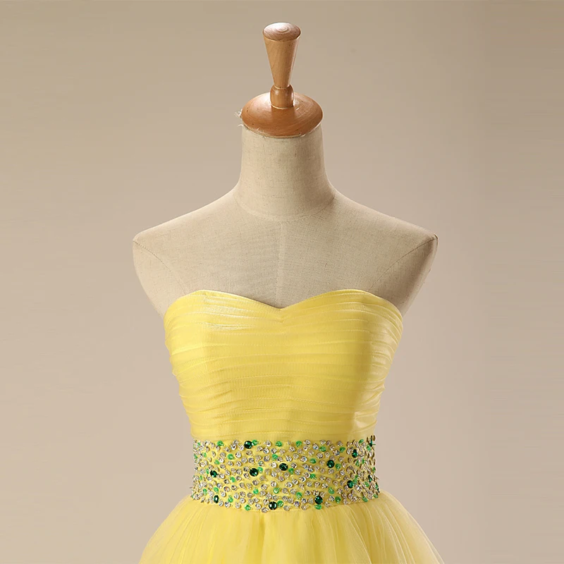 cute yellow homecoming dresses