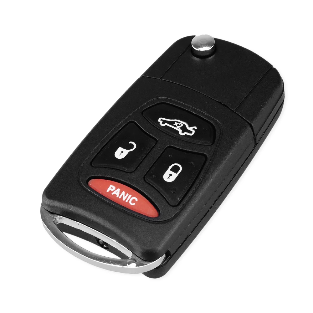 KEYYOU 4 кнопки флип дистанционного ключа чехол для Dodge Jeep Commander Grand Cherokee Chrysler Aspen 300 Fob Автомобильный ключ крышка