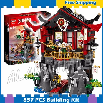 

809pcs Ninja Temple of Resurrection Garmadon's Dark Fortress 10806 Model Building Blocks Assemble Sets Gift Compatible With Lago