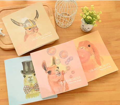 

[YYYYAAAA] 1pcs Rabbit notebook Magic fluorescent hard copybook Sketchbook diary note stationery office material School supplies