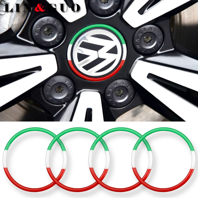 

4pcs Car Wheel hub center decorative stickers fit for Volkswagen VW Golf 5 6 Polo Passat B5 B6 B7 Jetta Mk6 Tiguan accessories
