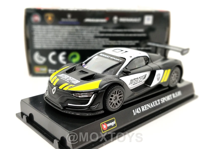 Bburago 1:43 Renault Sport R. S.01 литой миниатюрный автомобиль - Цвет: Черный