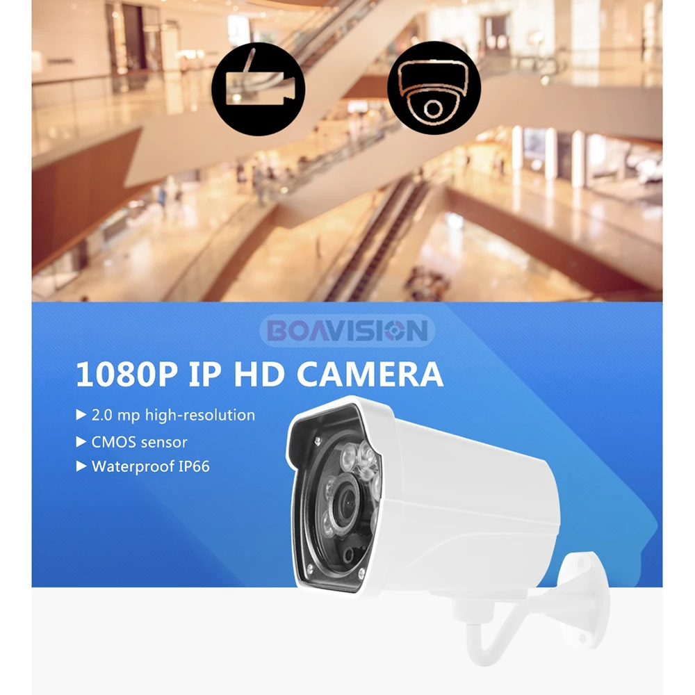  2MP IP Camera Outdoor 1080P Waterproof IP66 Network HD 2.0MP 1920*1080 Night Vision IR 20M HD CCTV  - 32712417541