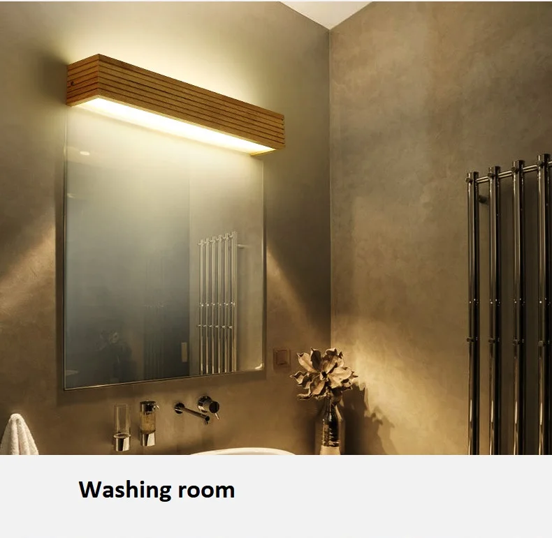  LED Solid Wood Wall Lamp (6)