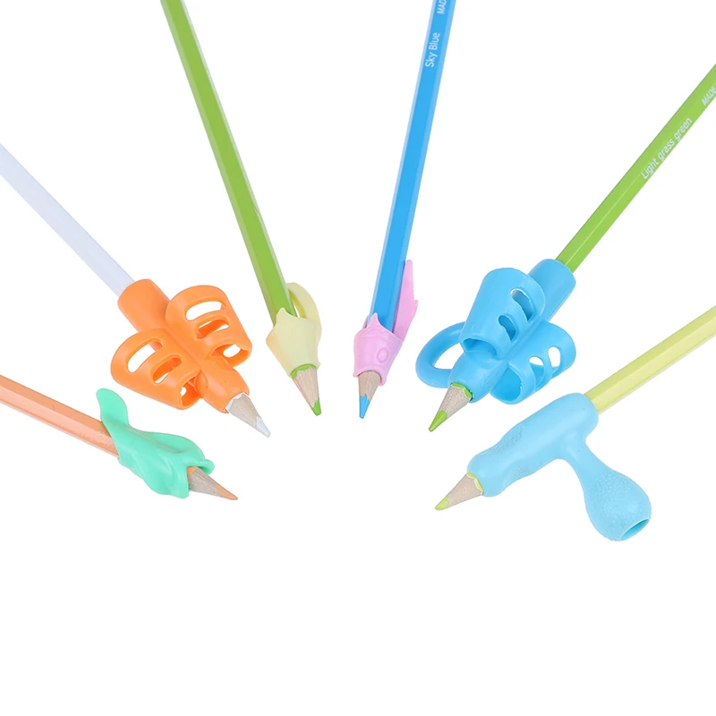 

3Pcs Silicone Baby Learning Writing Tool Writing Pen Writing Correction Device Children Stationery Gift