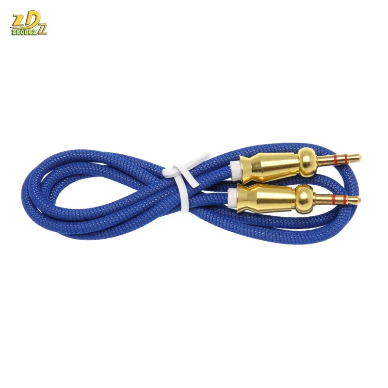 Audio Cable Jack 3 5 mm Male to Male color good Cloth Audio Aux Cable For iPhone Car Headphone Speaker Wire Line Aux Cord 500pcs