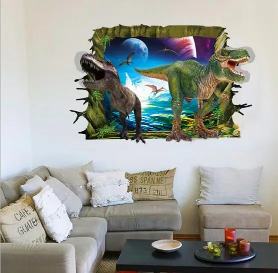 60x90 Dinosaur Jurassic Park 3D DIY Wall Stickers Nursery Kids Room