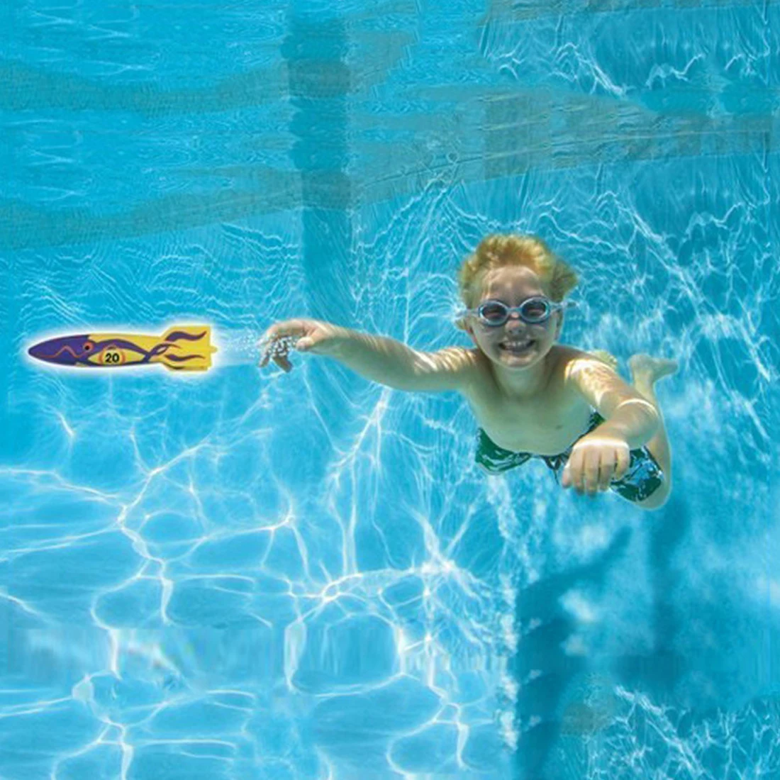 4 Pcs/Set Torpedo Toy Children Swimming Pool Diving Underwater Toys Kid