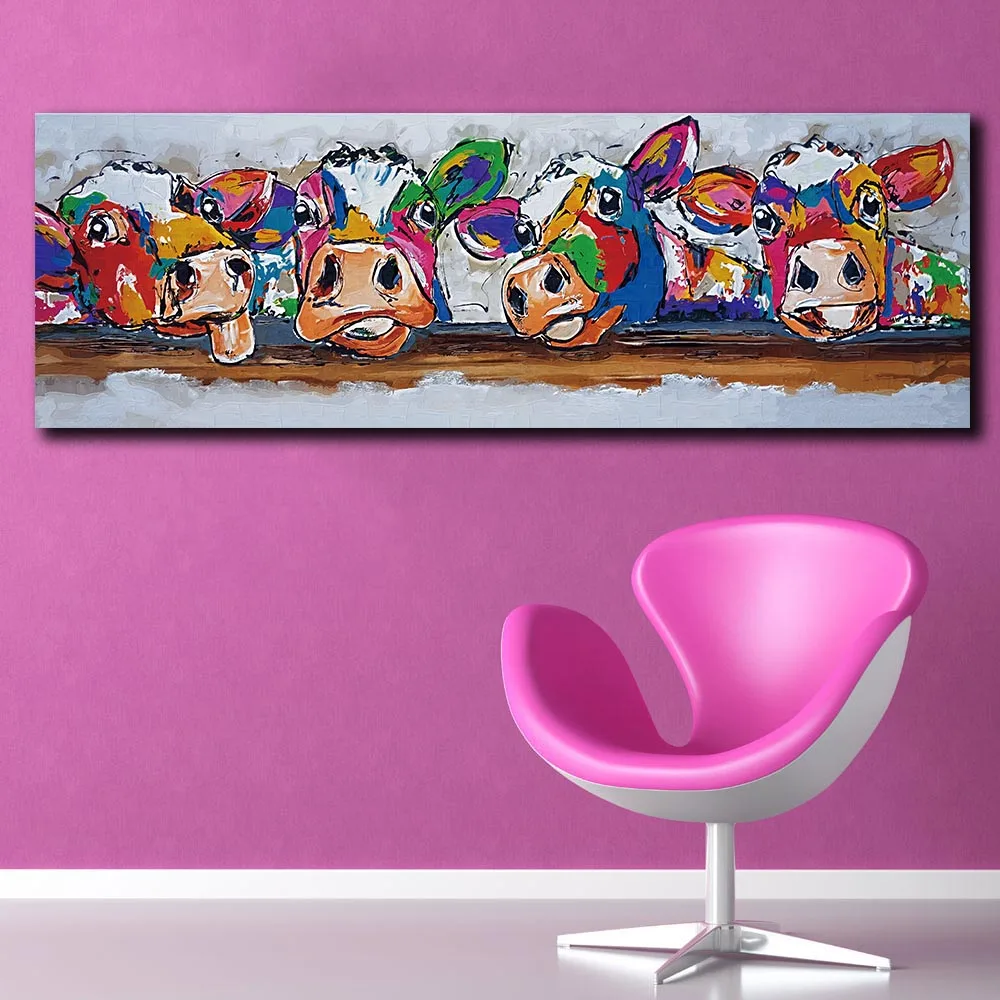 00 Four cows behind the fence 60X180 2