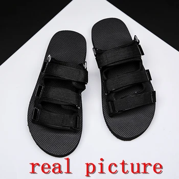 

Men Sandals for Male Summer Sandals Beach Men Slipper Man Casual Shoe Man Flip Flops Slippers Unisex Flat Large Plus Size 35-46
