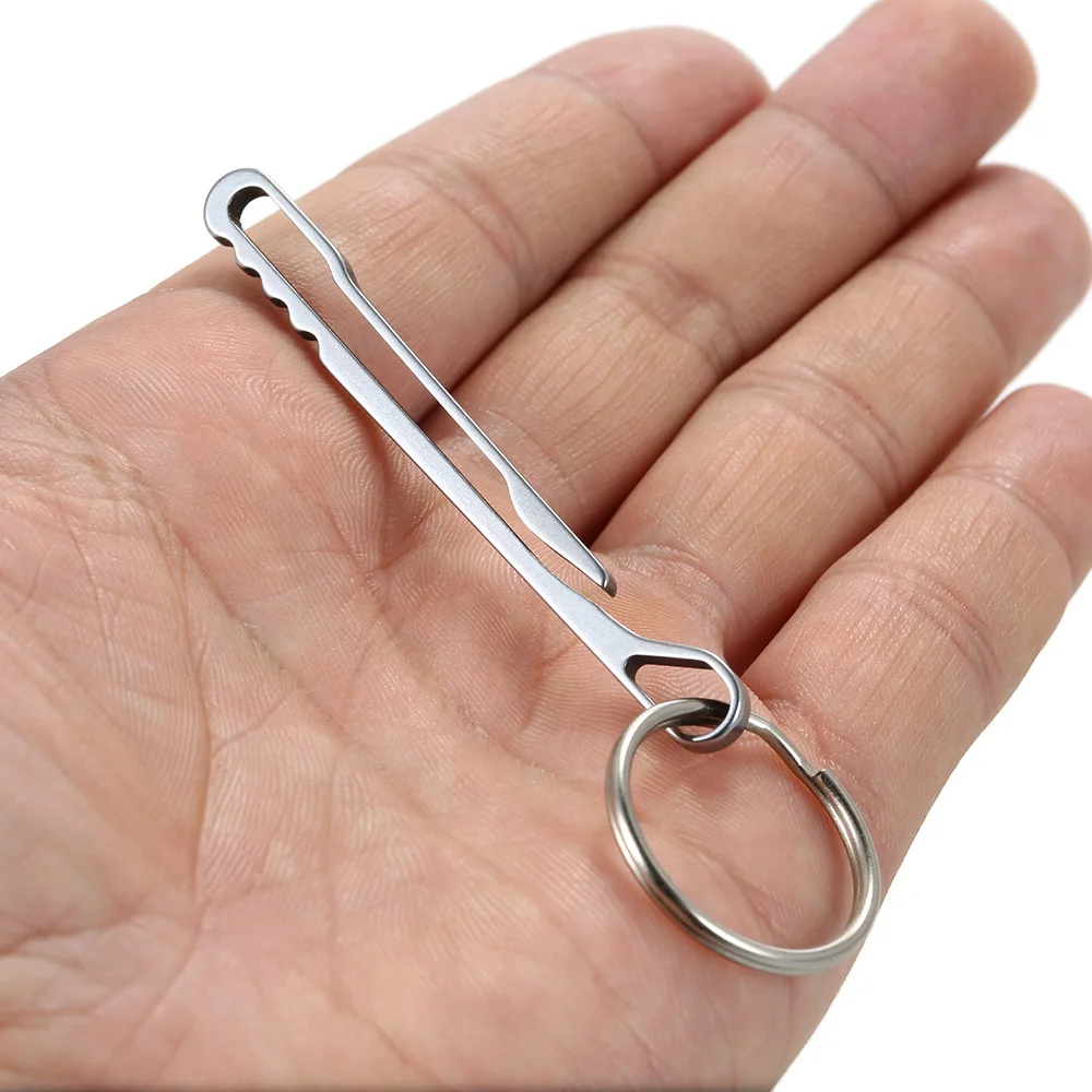 

Outdoor Stainless Skull EDC Survival Pocket Tool Portable Ring Buckle Locking Carabiners Spring Snap Clips Key Chain Double Ring