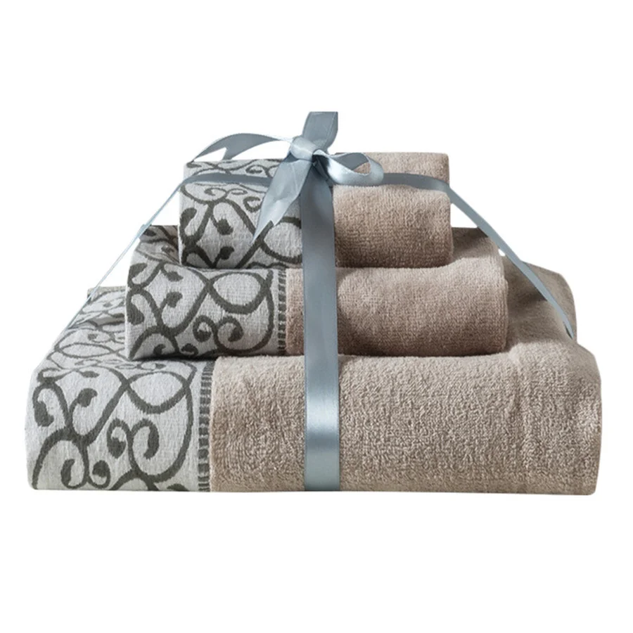 Вышитое пляжное полотенце с узором, пара полотенец для ванной комнаты, белый большой набор, плотное летнее полотенце для отеля, рождественское полотенце s 60YJ023