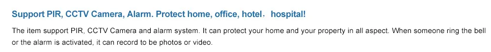 CCTV Camera alarm protect home office and hotel ,it can record 