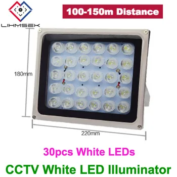 

Lihmsek Long distance 30pcs White LED illuminator Light CCTV IR Infrared Night Vision For Surveillance Camera, Free Shipping