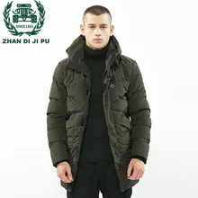 ZHAN DI JI PU Брендовая одежда плюс размер 3XL мужские зимние куртки и пальто Модная верхняя одежда теплые парки 190