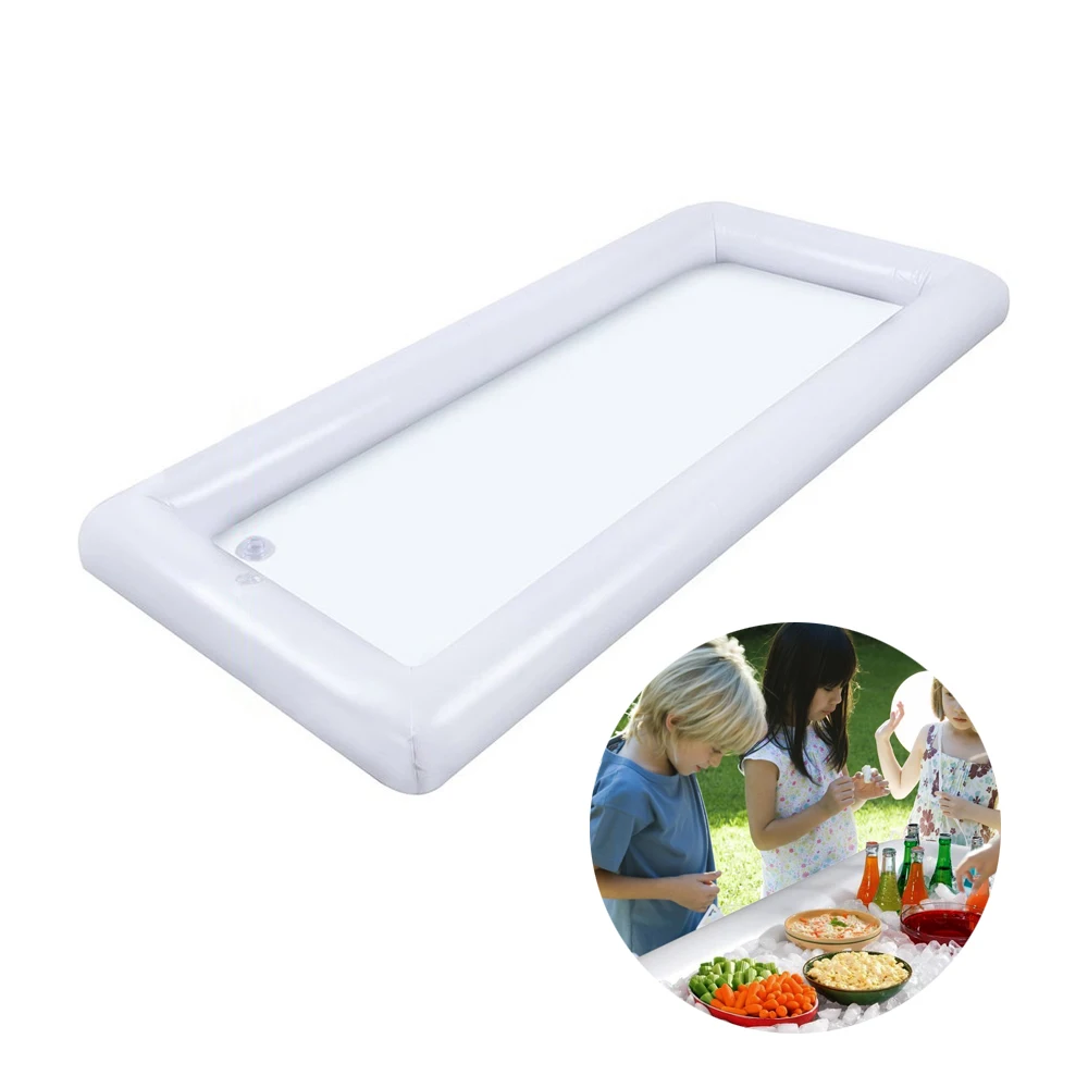 

IHOME Inflatable Air Ice Bar Inflatable Rectangle Drinks Holder Water Mattress for Cups Pool Float Swim Dropshipping