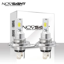 NOVSIGHT H4 H7 H11 H8 H9 H16JP H1 H3 Автомобильный светодиодный противотуманный Светильник лампы 9005 9006 1800LM авто дальнего света 6500K 160W белый Чип 3750 Противотуманные огни