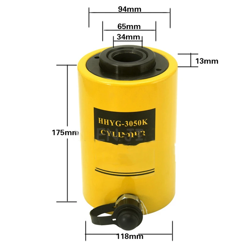 30t Hollow Hydraulic Jack Cylinder Multiuse Manual Oil Pressure