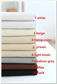 

100X140CM 17 New Designs Solid Color 100% zakka Linen Cotton Fabrics Patchwork for DIY Sewing Little Gifts Home Textile(CR-114)