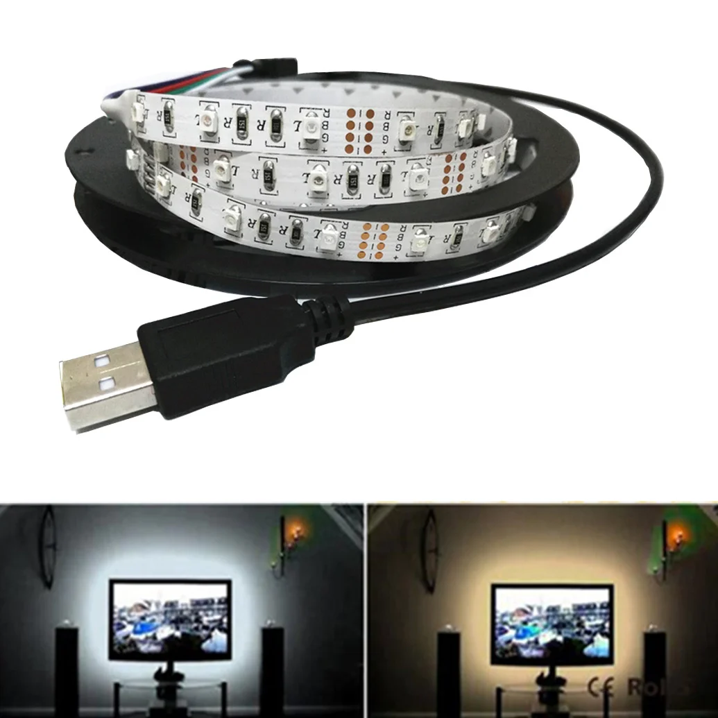 Светодиодный RGB светильник 5 В 6 50 см 1 м 2 3 4 м|led strip light tape|light tapergb led |