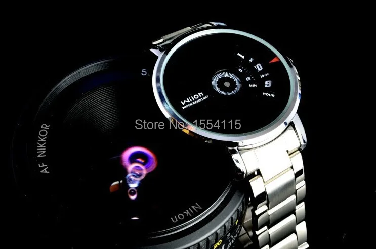 

100pcs /lot Hot Sale HK Brand Wilon Brand Men Stainless Steel Wrist Watch Business Watch Gift Watch Promotion