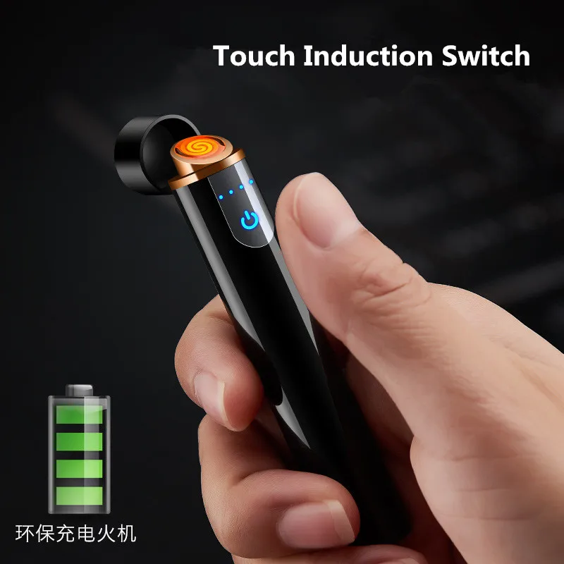Сенсорный индукции мини USB Зажигалка Вольфрам электронная сигарета зажигалка