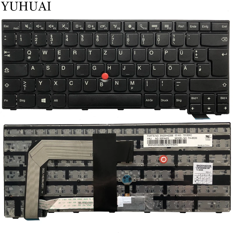 

NEW German Laptop Keyboard For Lenovo Thinkpad T460S T470S GR keyboard Non-backlit