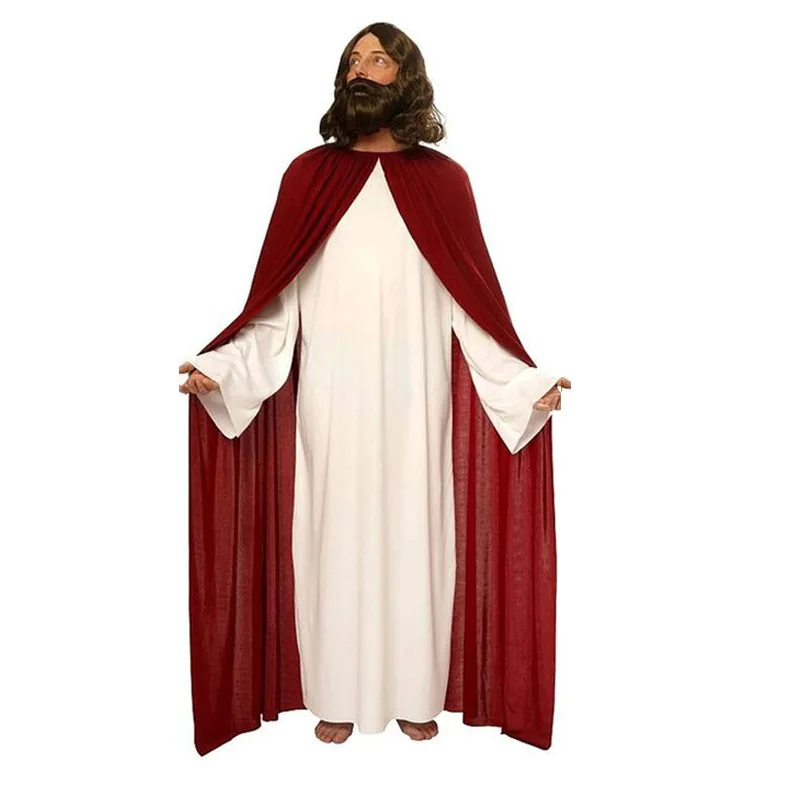 Женский костюм монашки Девы Марии религиозная сестра Хэллоуин платье/Взрослый мужской костюм Иисуса